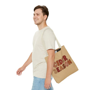 Cider Season Tote Bag, Fall Harvest Plaid Graphic - Bags
