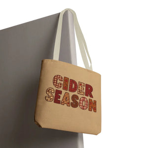 Cider Season Tote Bag, Fall Harvest Plaid Graphic - Bags