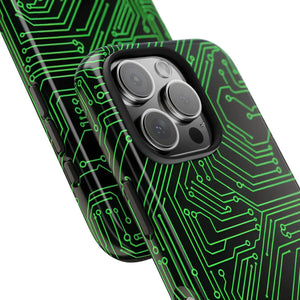 Circuit Board Tough Phone Case - Green Tech Design - Dipaliz