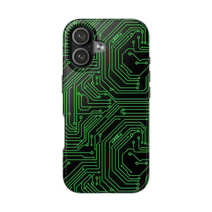 Circuit Board Tough Phone Case - Green Tech Design - Dipaliz - Iphone 17