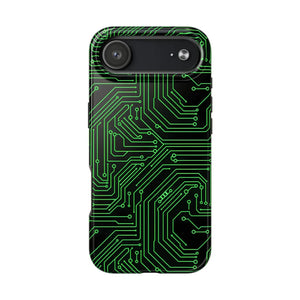 Circuit Board Tough Phone Case - Green Tech Design - Dipaliz - Iphone 17 Air