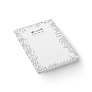 Circuit Border Notebook - Tech-inspired Matte Laminated Cover - Dipaliz - Journal - Paper Products