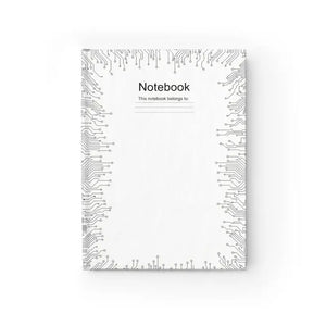 Circuit Border Notebook - Tech-inspired Matte Laminated Cover - Dipaliz - Journal - Paper Products