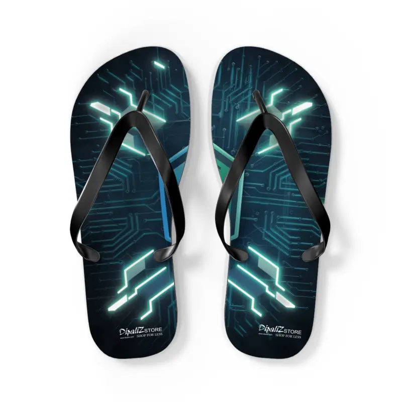 Step Up your Style with Circuit Pattern Flip Flops - Shoes