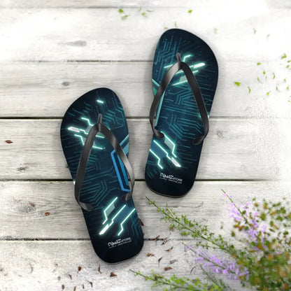 Step Up your Style with Circuit Pattern Flip Flops - Shoes