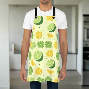 Citrus Pattern Kitchen Apron - 100 Percent Polyester - Dipaliz - one Size - Aprons