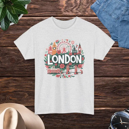 City of London Unisex Heavy Cotton Tee: a Wardrobe Essential - Ash / s T-shirt