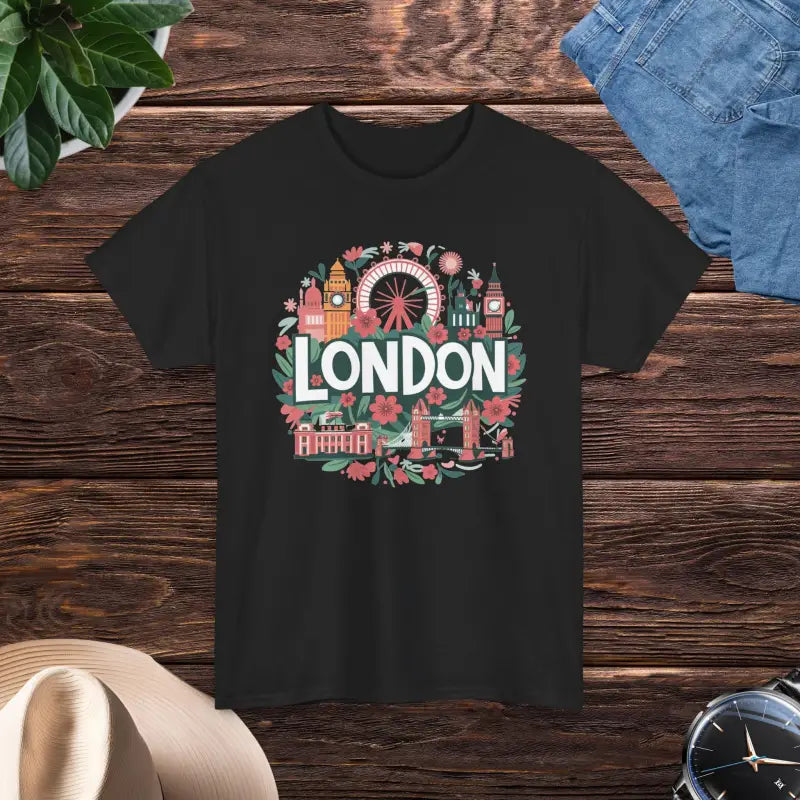 City of London Unisex Heavy Cotton Tee: a Wardrobe Essential - Black / s T-shirt