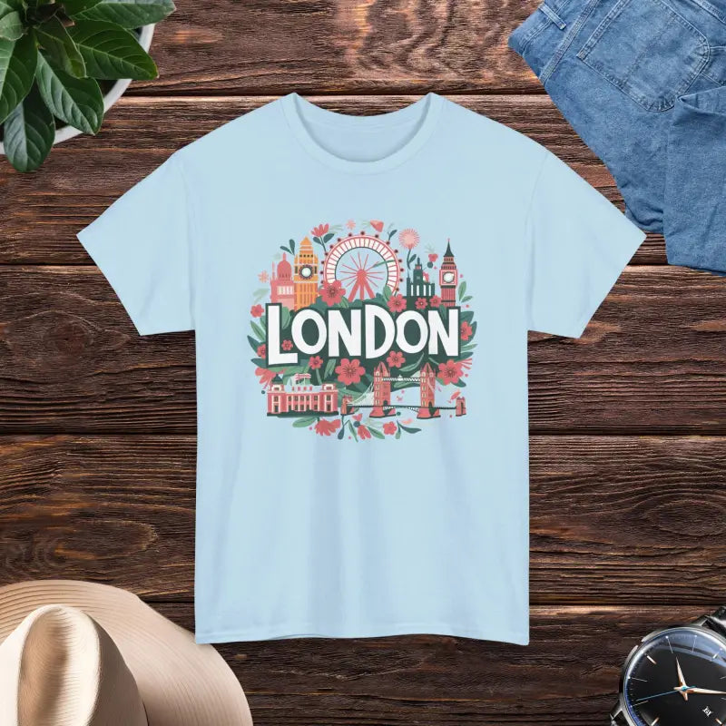 City of London Unisex Heavy Cotton Tee: a Wardrobe Essential - Light Blue / s T-shirt