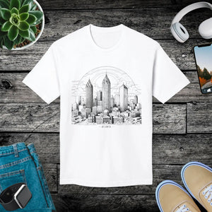 Stylish Atlanta City Skyline T-shirt - Unisex Trendy - Dipaliz - T-shirts