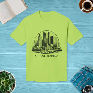 Grand Rapids Skyline Tee - City Pride Comfort Style - Dipaliz - Lime Green / s - T-shirts