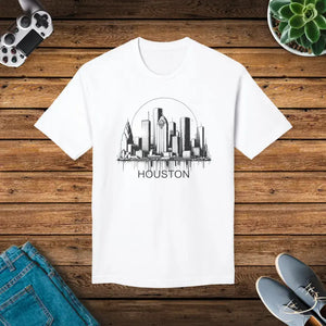 Houston Skyline Tee - Premium Cotton Women’s Fashion Shirt - Dipaliz - White / s - T-shirts