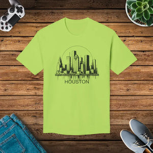 Houston Skyline Tee - Premium Cotton Women’s Fashion Shirt - Dipaliz - Lime Green / s - T-shirts