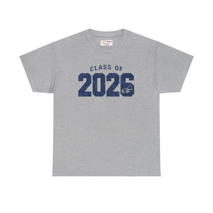 Class of 2026 Navy Retro Tee - Collegiate Cotton - Dipaliz - Sport Grey / s - T-shirt