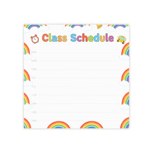 Class Schedule Note Pads – Rainbow Classroom Planner - Dipaliz - Sticky Notes