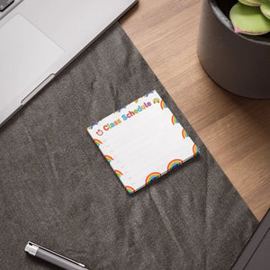 Class Schedule Note Pads – Rainbow Classroom Planner - Dipaliz - Sticky Notes