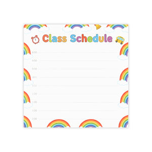 Class Schedule Note Pads – Rainbow Classroom Planner - Dipaliz - Sticky Notes