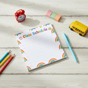 Class Schedule Note Pads – Rainbow Classroom Planner - Dipaliz - Sticky Notes