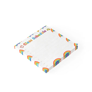 Class Schedule Note Pads – Rainbow Classroom Planner - Dipaliz - Sticky Notes