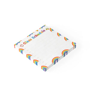 Class Schedule Note Pads – Rainbow Classroom Planner - Dipaliz - Sticky Notes