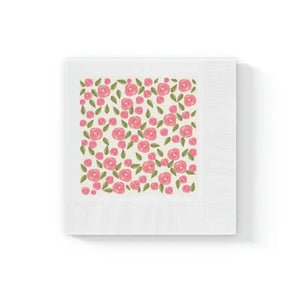 White Coined Napkins - Elegant Paper Party Decor - Dipaliz - 6.5’’ x / 50 Pcs - Napkin Rings