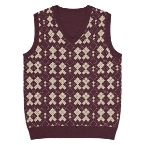 Classic Argyle Check Knit V-neck Vest - Lightweight Throwback - Dipaliz - 3xl - Vests