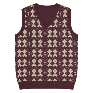 Classic Argyle Check Knit V-neck Vest - Lightweight Throwback - Dipaliz - l - Vests