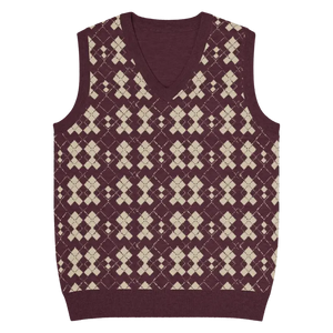 Classic Argyle Check Knit V-neck Vest - Lightweight Throwback - Dipaliz - s - Vests