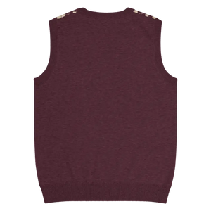 Classic Argyle Check Knit V-neck Vest - Lightweight Throwback - Dipaliz - Vests