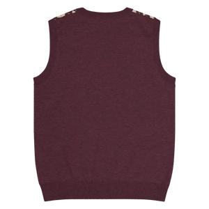 Classic Argyle Check Knit V-neck Vest - Lightweight Throwback - Dipaliz - Vests