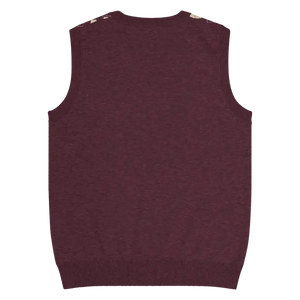 Classic Argyle Check Knit V-neck Vest - Lightweight Throwback - Dipaliz - Vests
