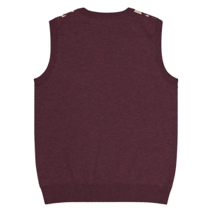 Classic Argyle Check Knit V-neck Vest - Lightweight Throwback - Dipaliz - Vests