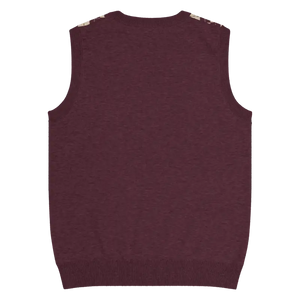 Classic Argyle Check Knit V-neck Vest - Lightweight Throwback - Dipaliz - Vests