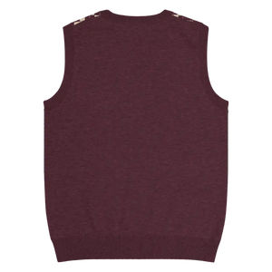 Classic Argyle Check Knit V-neck Vest - Lightweight Throwback - Dipaliz - Vests
