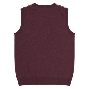 Classic Argyle Check Knit V-neck Vest - Lightweight Throwback - Dipaliz - Vests