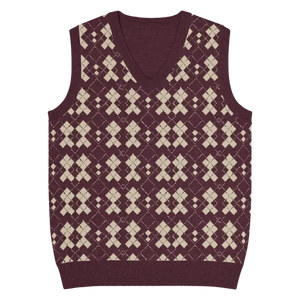 Classic Argyle Check Knit V-neck Vest - Lightweight Throwback - Dipaliz - Xs - Vests