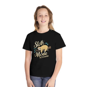 Sloth Mode Activated Classic Fit Tee for Active Kids - Dipaliz - Black / Xs - T-shirts