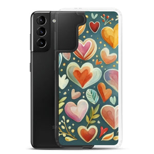 Vibrant Clear Case Samsung Hearts Wireless Charging - Dipaliz - Mobile Phone Cases