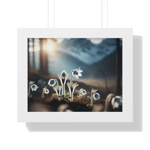 Poster - Snowdrop Flowers Gallery Canvas Wraps Framed Print - Dipaliz 14″ x 11″ / White