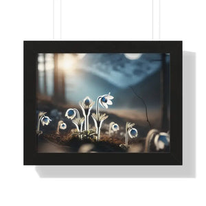 Poster - Snowdrop Flowers Gallery Canvas Wraps Framed Print - Dipaliz 16″ x 12″ / Black
