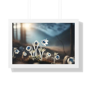 Poster - Snowdrop Flowers Gallery Canvas Wraps Framed Print - Dipaliz 24″ x 16″ / White