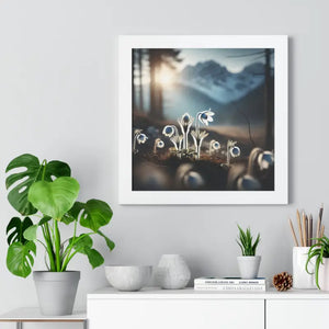 Poster - Snowdrop Flowers Gallery Canvas Wraps Framed Print - Dipaliz