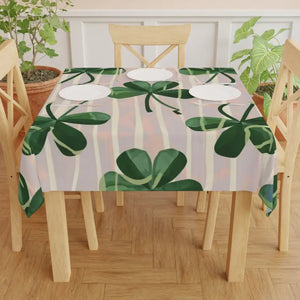 St. Patrick’s Day Tablecloth - Clover Leaf Design - Dipaliz - one Size / White - Tablecloths