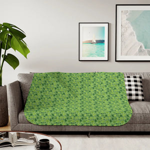Leaf Sherpa Blanket – Warm Fleece Bedding - Dipaliz - Blankets
