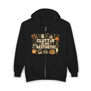 Clutter Enthusiast Zip Hoodie - Cozy Creative Comfort - Dipaliz - Hoodies