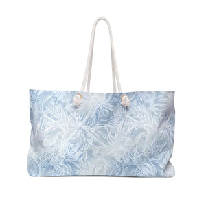 Bags - Blue Floral Weekender Bag - Lightweight Beach Travel Tote - Dipaliz 24’’ × 13’’