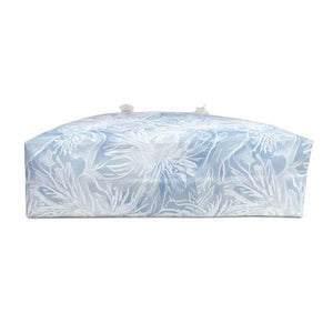 Bags - Blue Floral Weekender Bag - Lightweight Beach Travel Tote - Dipaliz 24’’ × 13’’