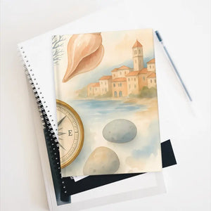 Coastal Dreams Journal 90gsm Paper Ocean Shell Motifs Dipaliz - Journals