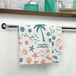 Icons Face Towel – Nautical Cotton Blend - Dipaliz - Washcloths
