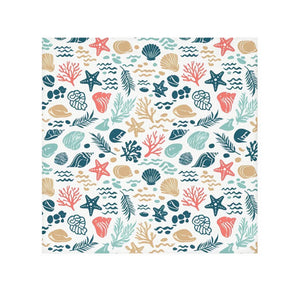 Seashell Face Towel – Absorbent Cotton Back - Dipaliz - Washcloths